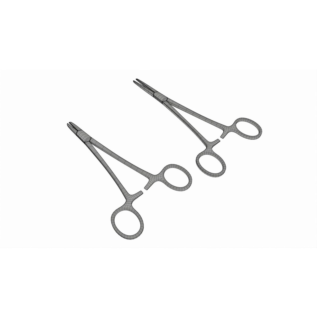 Needle Holder 3D Model – Surgical Instrument Set, PBR, FBX, OBJ - View 7