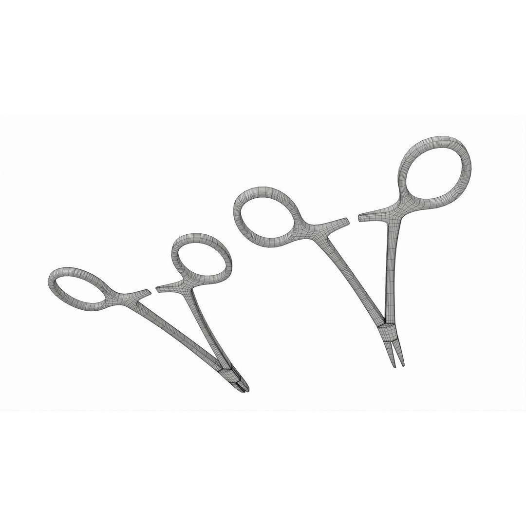Needle Holder 3D Model – Surgical Instrument Set, PBR, FBX, OBJ - View 8