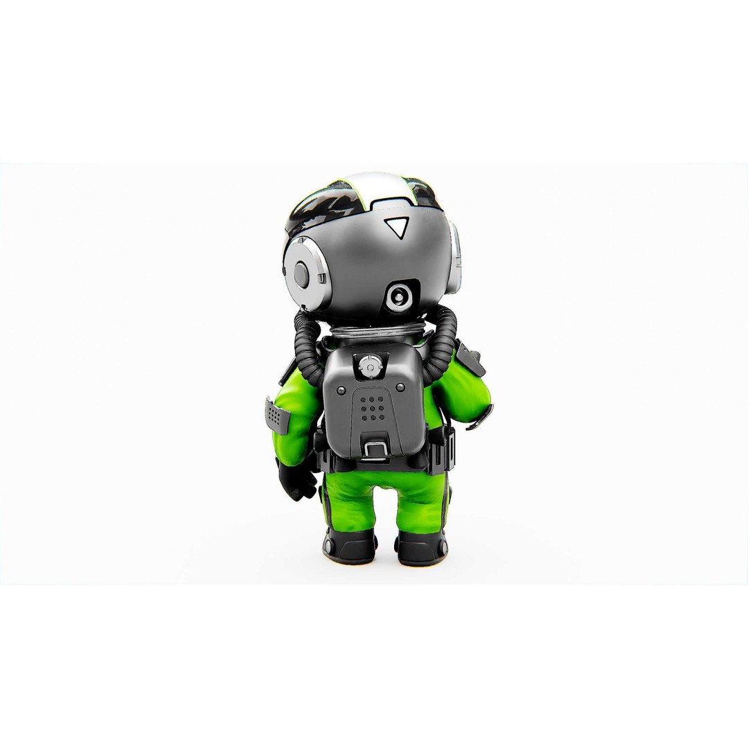 Toon Astronaut K-2500 3D Model – Rigged Sci-Fi Character for Unity & Unreal Engine - View 10