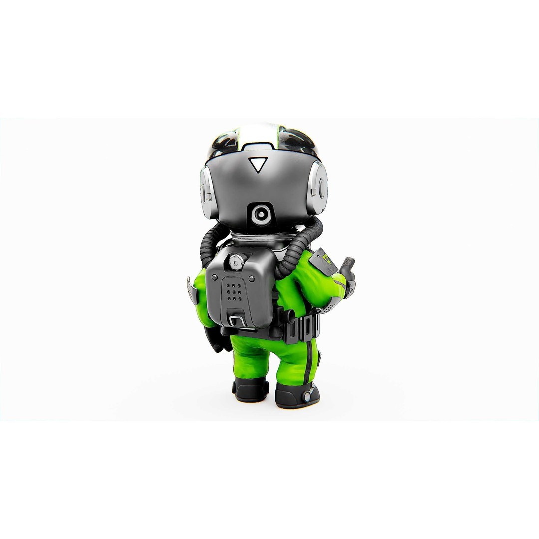 Toon Astronaut K-2500 3D Model – Rigged Sci-Fi Character for Unity & Unreal Engine - View 11