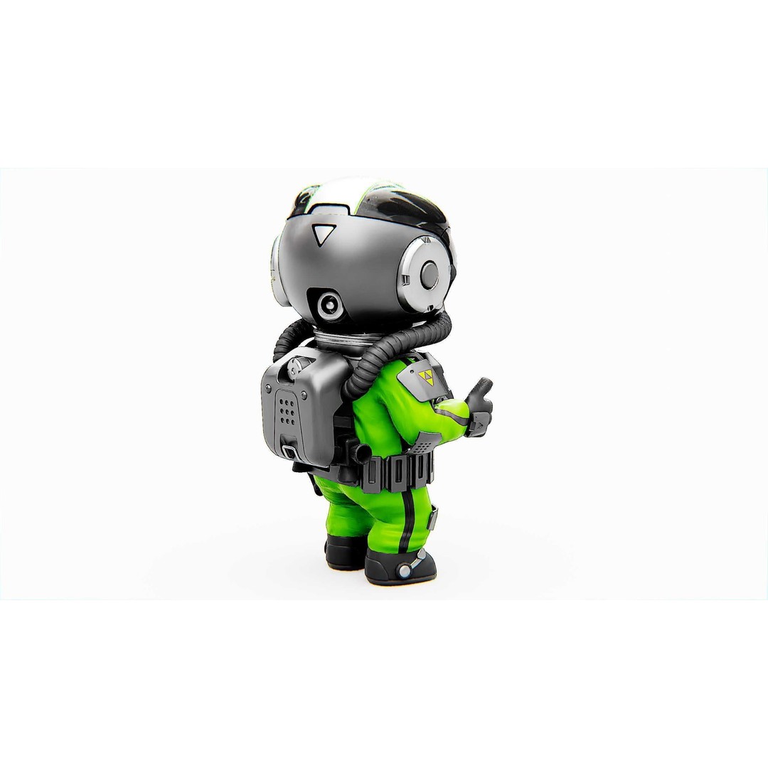 Toon Astronaut K-2500 3D Model – Rigged Sci-Fi Character for Unity & Unreal Engine - View 12