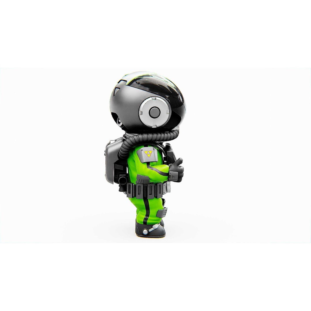 Toon Astronaut K-2500 3D Model – Rigged Sci-Fi Character for Unity & Unreal Engine - View 13
