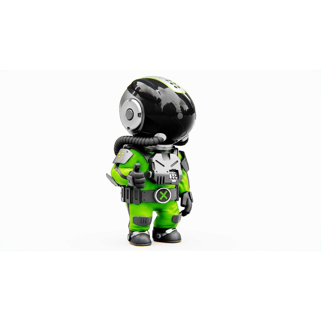 Toon Astronaut K-2500 3D Model – Rigged Sci-Fi Character for Unity & Unreal Engine - View 15