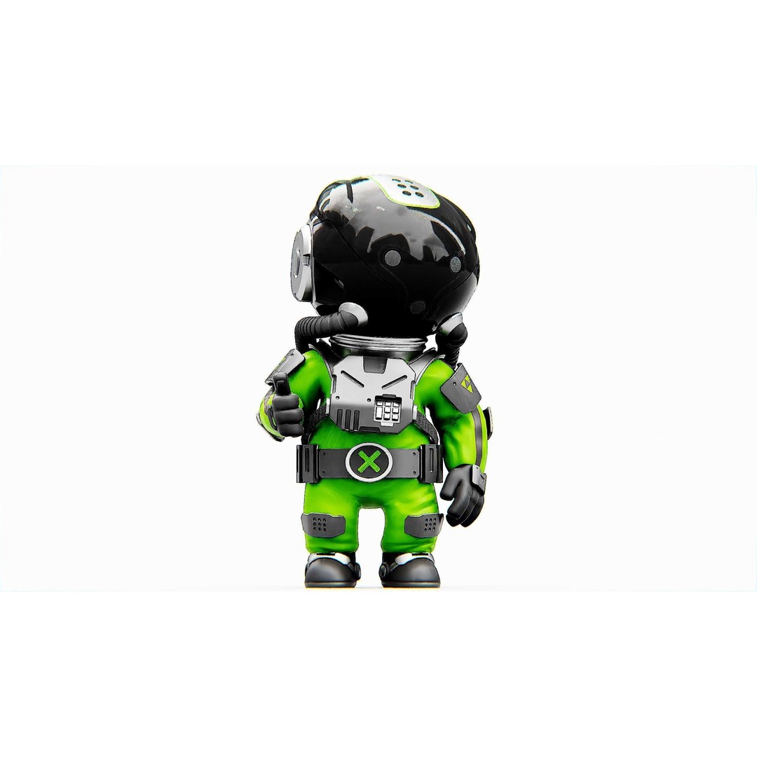 Toon Astronaut K-2500 3D Model – Rigged Sci-Fi Character for Unity & Unreal Engine - View 17