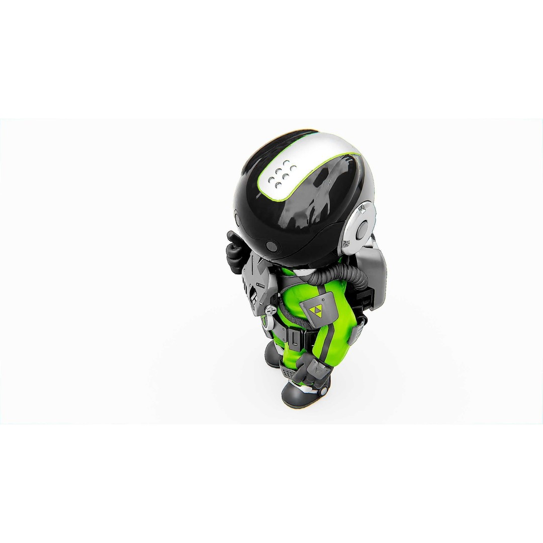 Toon Astronaut K-2500 3D Model – Rigged Sci-Fi Character for Unity & Unreal Engine - View 18