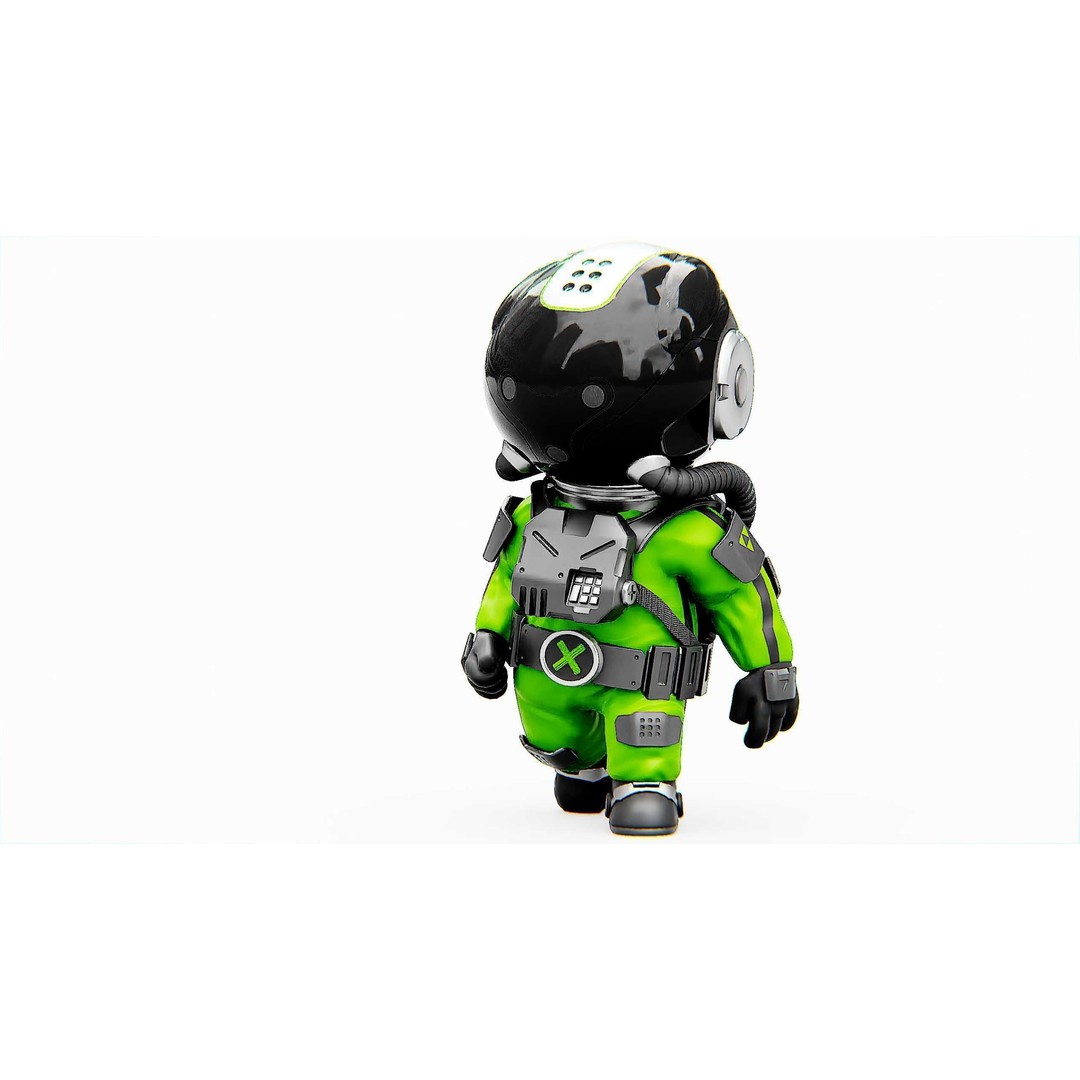 Toon Astronaut K-2500 3D Model – Rigged Sci-Fi Character for Unity & Unreal Engine - View 27