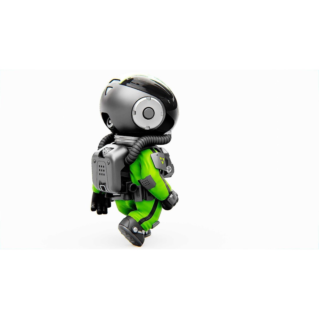 Toon Astronaut K-2500 3D Model – Rigged Sci-Fi Character for Unity & Unreal Engine - View 29