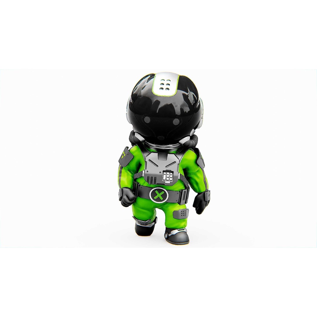 Toon Astronaut K-2500 3D Model – Rigged Sci-Fi Character for Unity & Unreal Engine - View 31