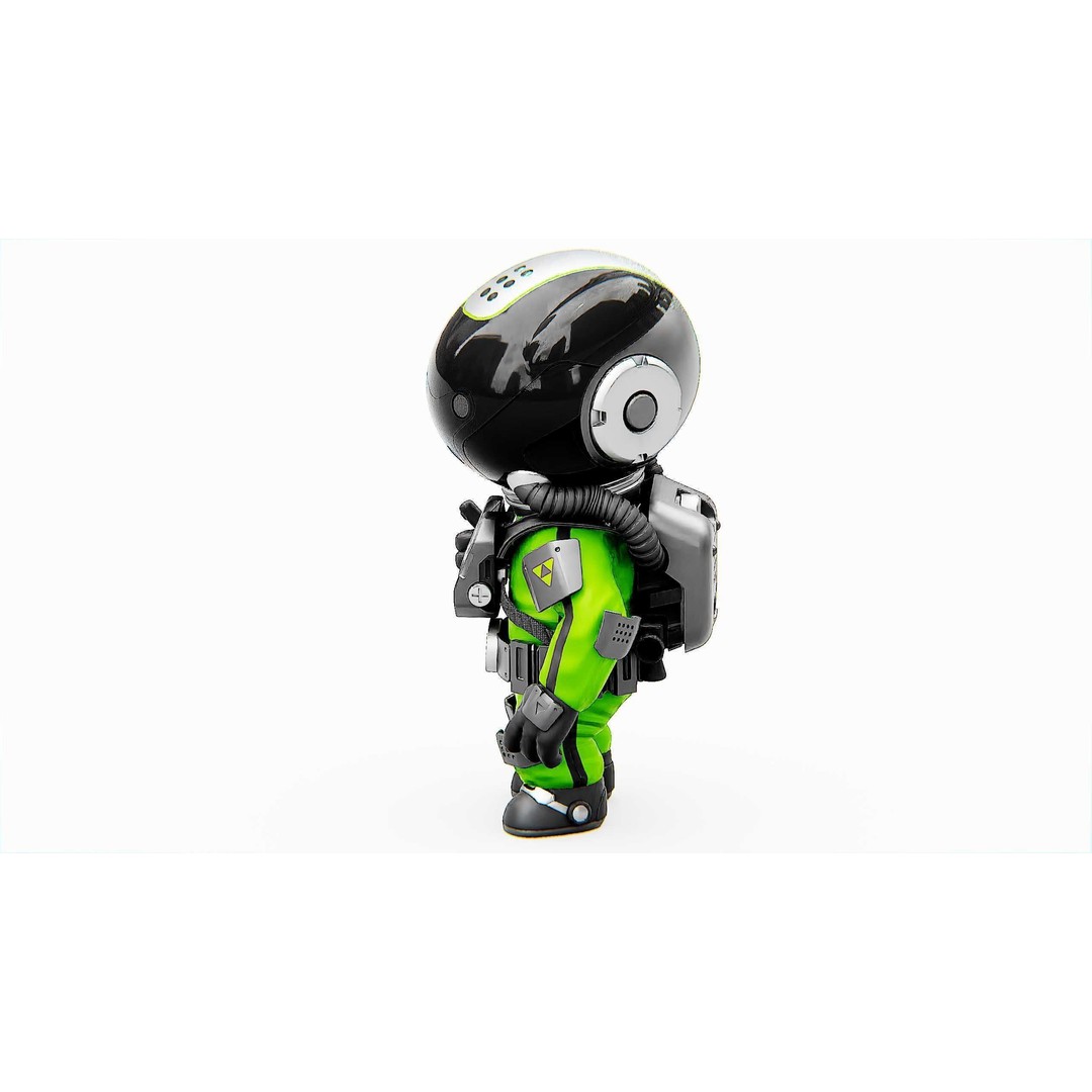 Toon Astronaut K-2500 3D Model – Rigged Sci-Fi Character for Unity & Unreal Engine - View 6