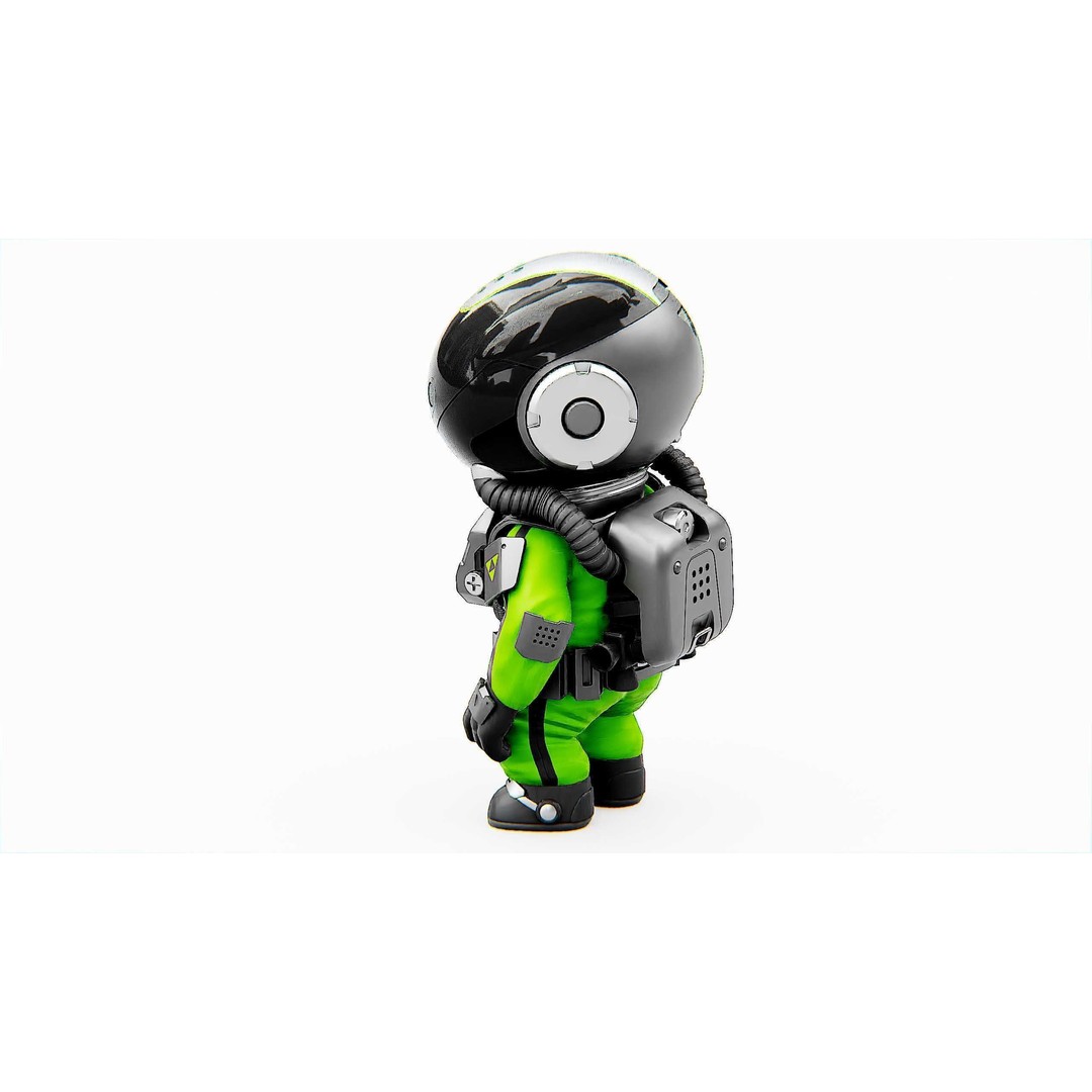 Toon Astronaut K-2500 3D Model – Rigged Sci-Fi Character for Unity & Unreal Engine - View 7
