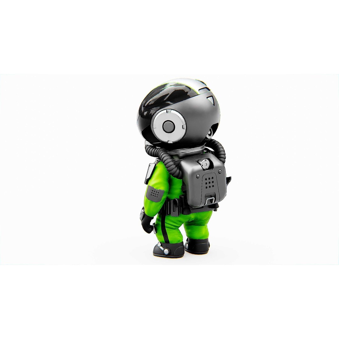 Toon Astronaut K-2500 3D Model – Rigged Sci-Fi Character for Unity & Unreal Engine - View 8