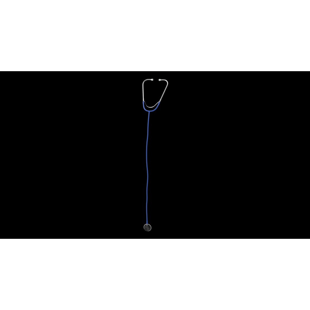 Stethoscope 3D Model – Low Poly Medical Equipment, FBX, OBJ - View 3