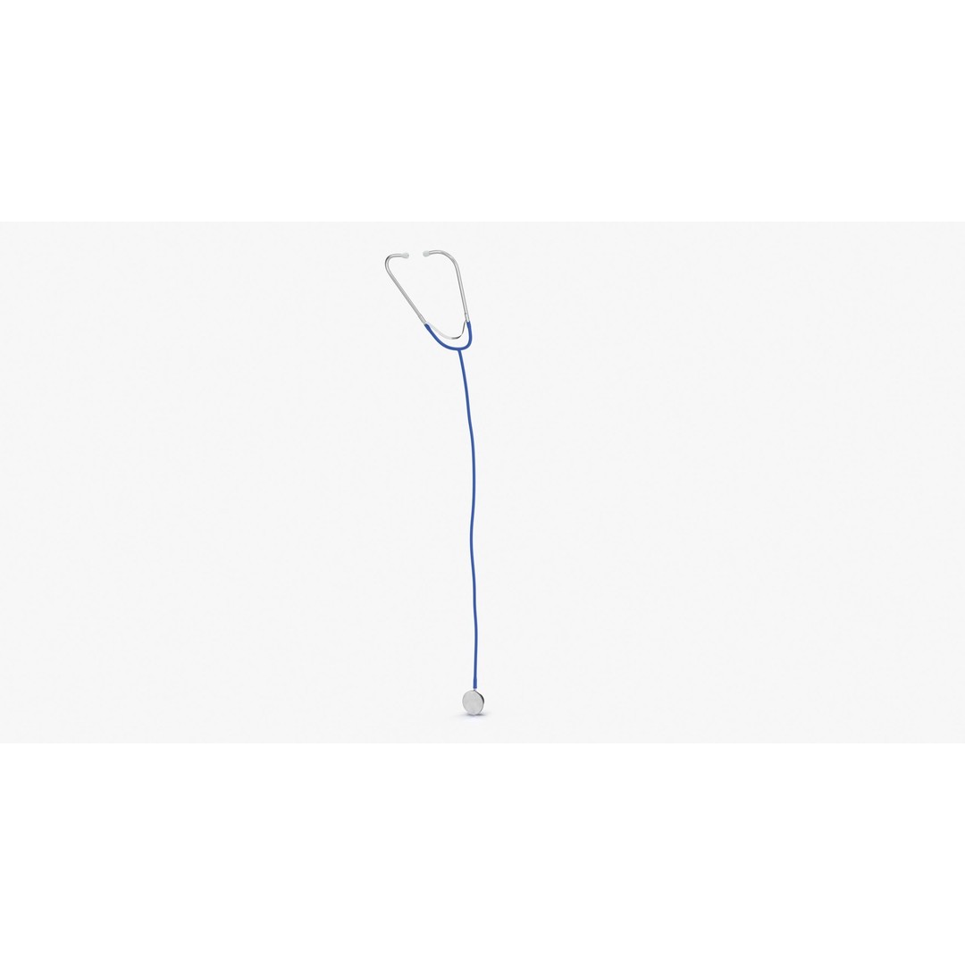 Stethoscope 3D Model – Low Poly Medical Equipment, FBX, OBJ - View 5