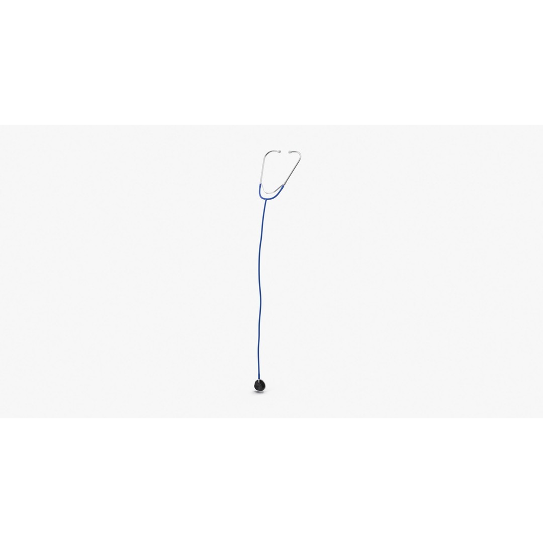 Stethoscope 3D Model – Low Poly Medical Equipment, FBX, OBJ - View 6