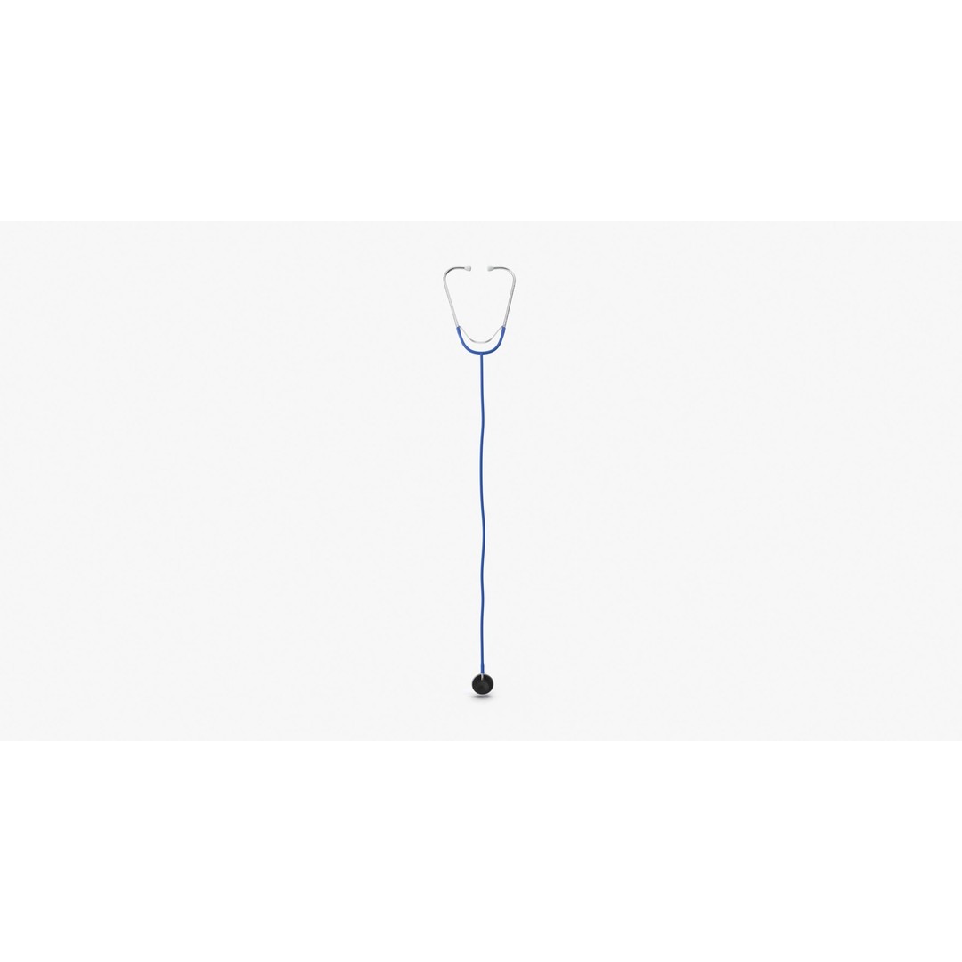Stethoscope 3D Model – Low Poly Medical Equipment, FBX, OBJ - View 7
