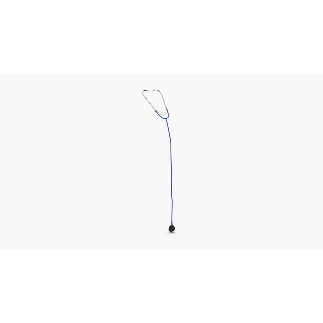 Stethoscope 3D Model – Low Poly Medical Equipment, FBX, OBJ - View 8