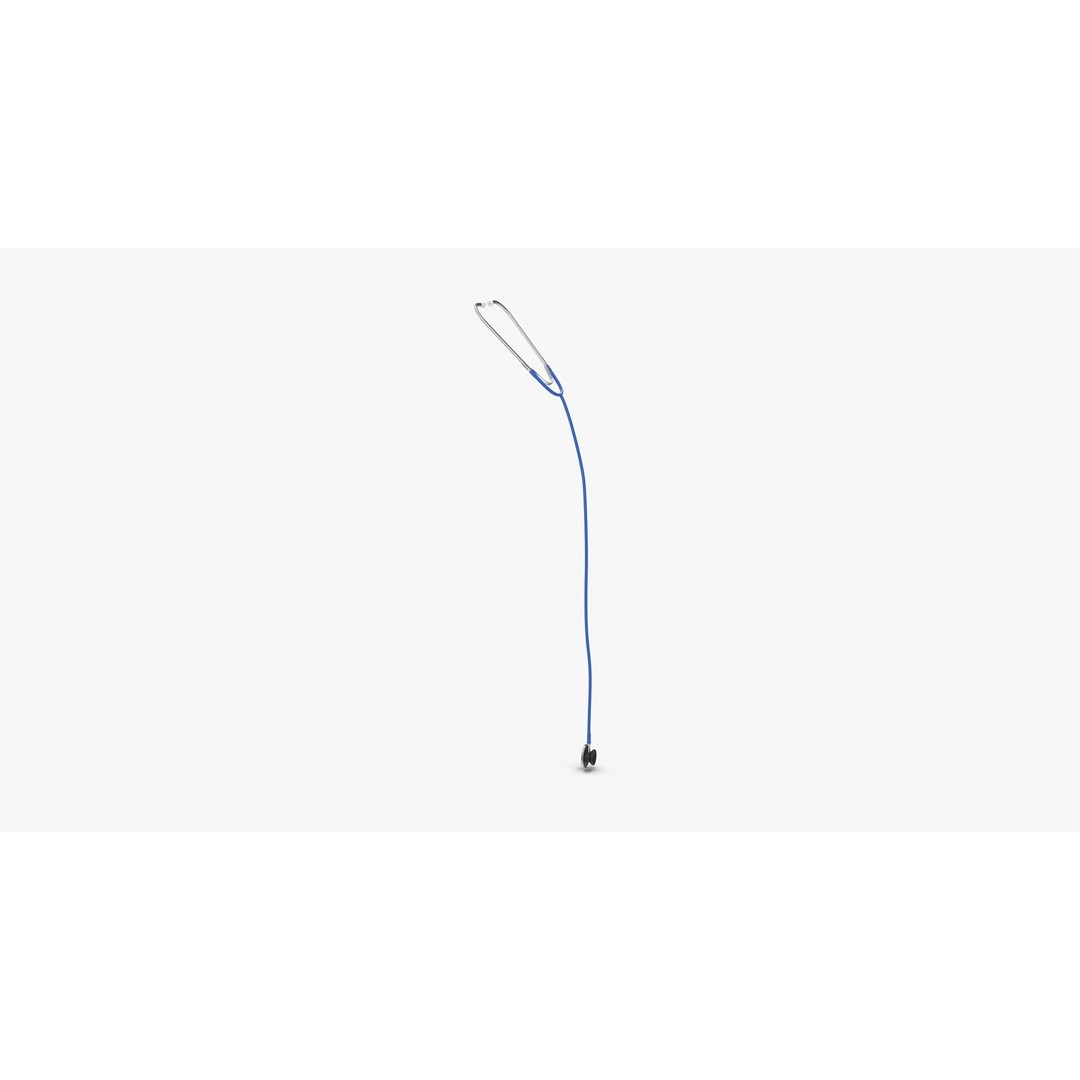 Stethoscope 3D Model – Low Poly Medical Equipment, FBX, OBJ - View 9