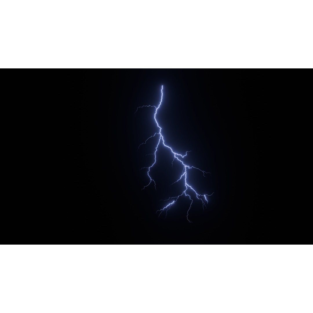 Lightning 3D Model – Low Poly Rigged Animated Asset, FBX & Blender