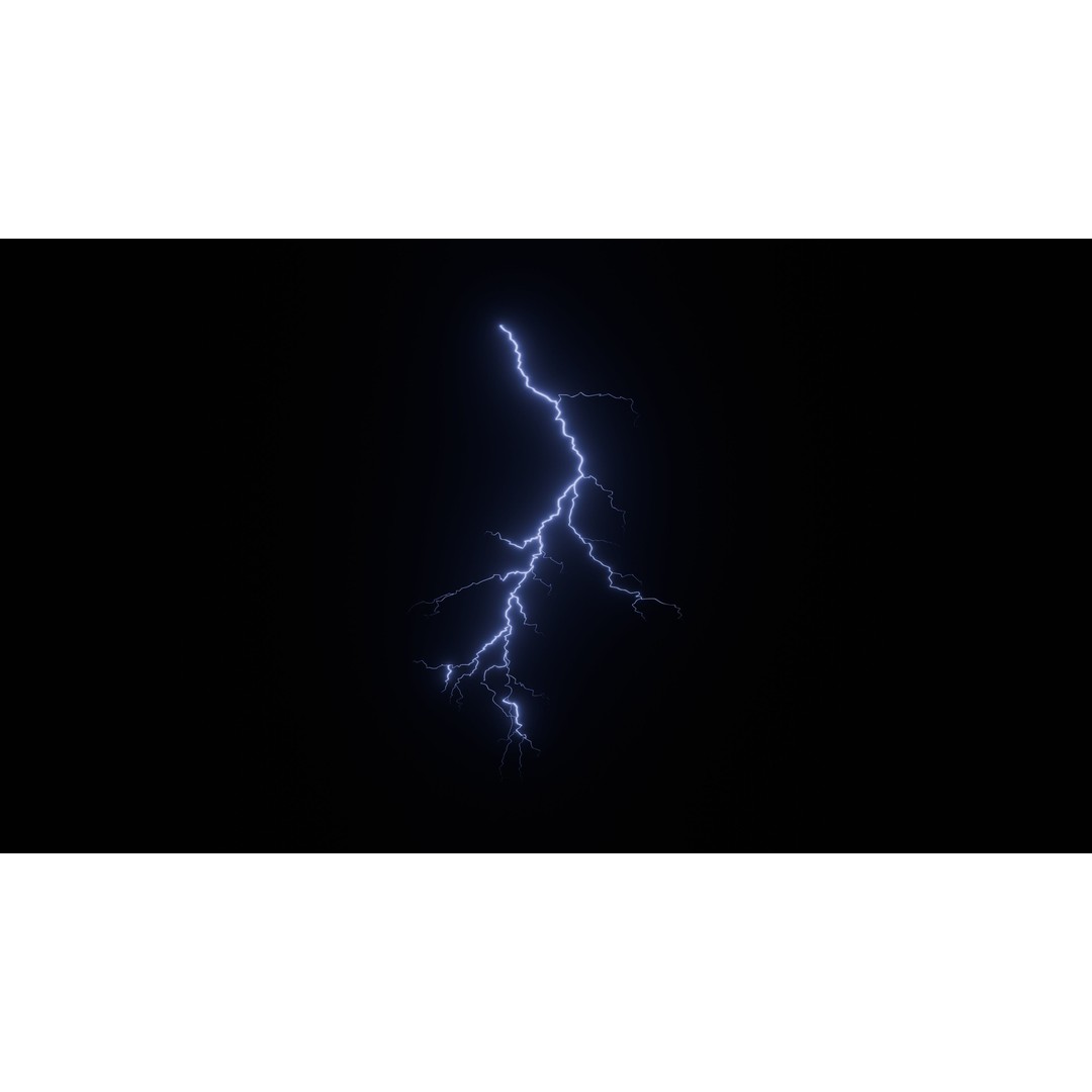 Lightning 3D Model – Low Poly Rigged Animated Asset, FBX & Blender - View 11