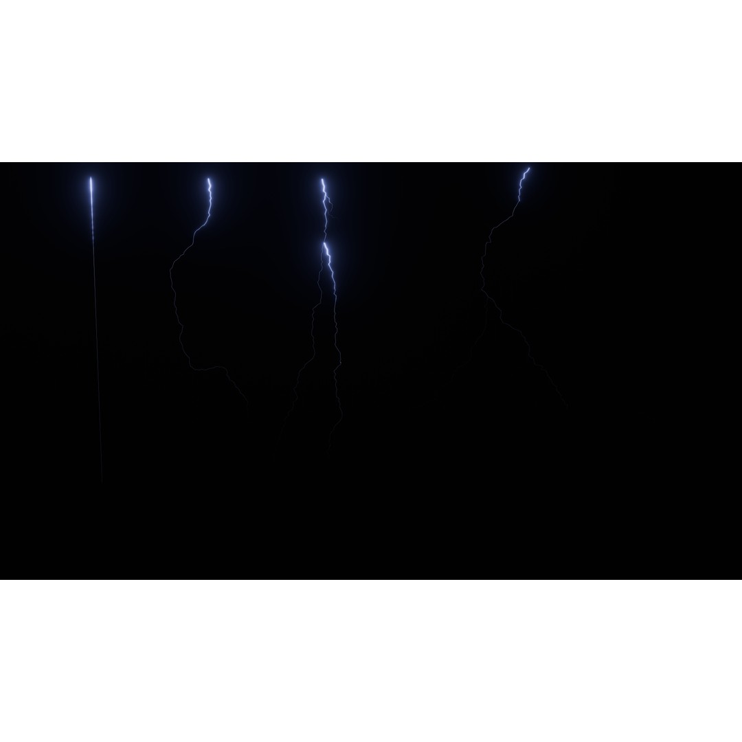 Lightning 3D Model – Low Poly Rigged Animated Asset, FBX & Blender - View 4