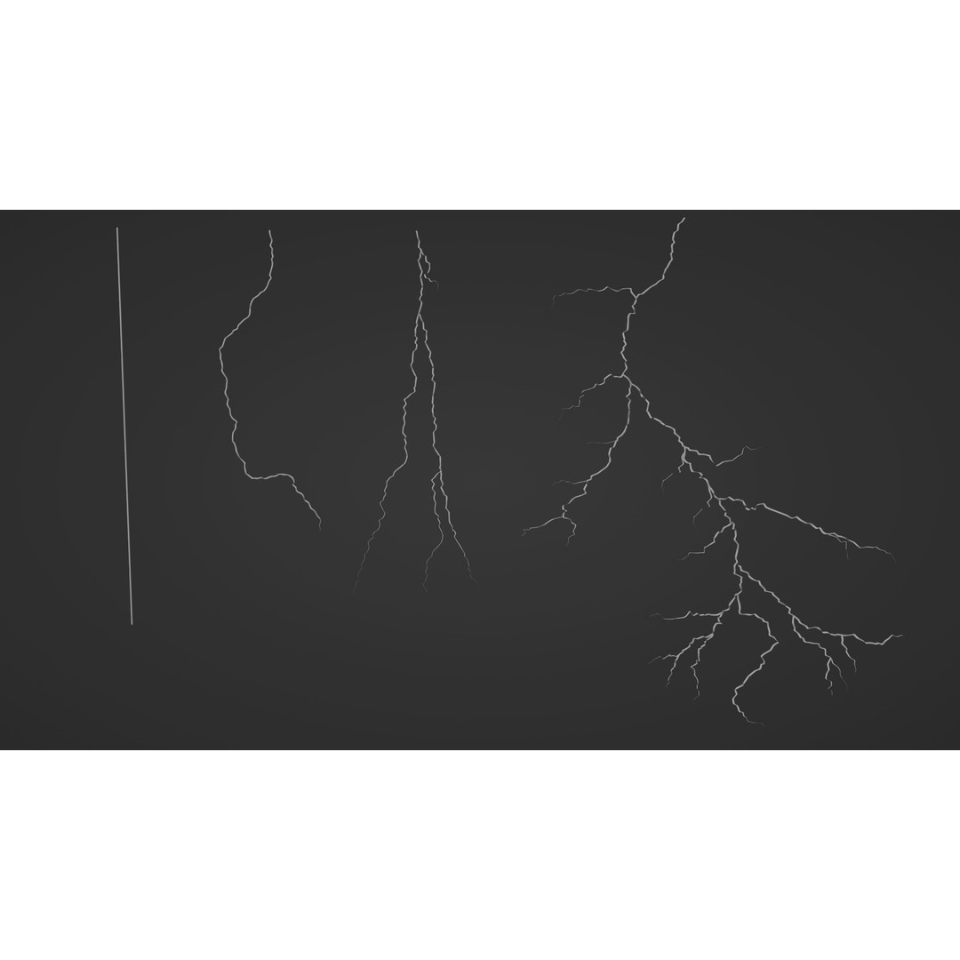 Lightning 3D Model – Low Poly Rigged Animated Asset, FBX & Blender - View 6