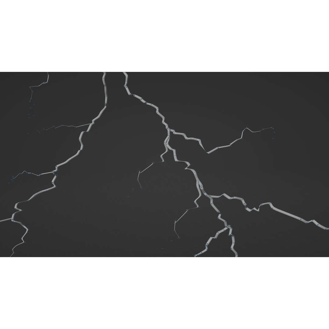 Lightning 3D Model – Low Poly Rigged Animated Asset, FBX & Blender - View 8