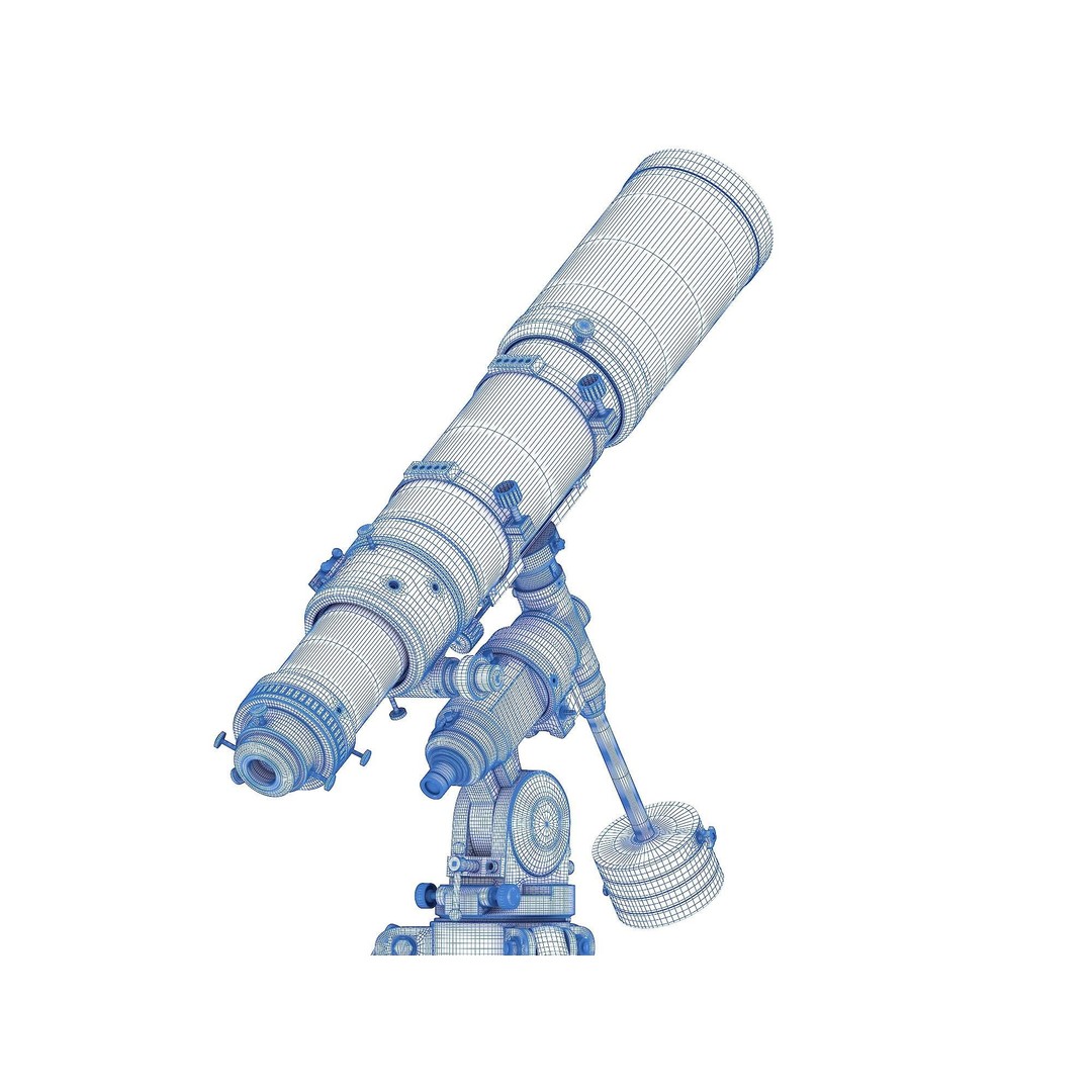 Orion EON 115mm ED 3D Model – Triplet Telescope with Tripod, FBX
