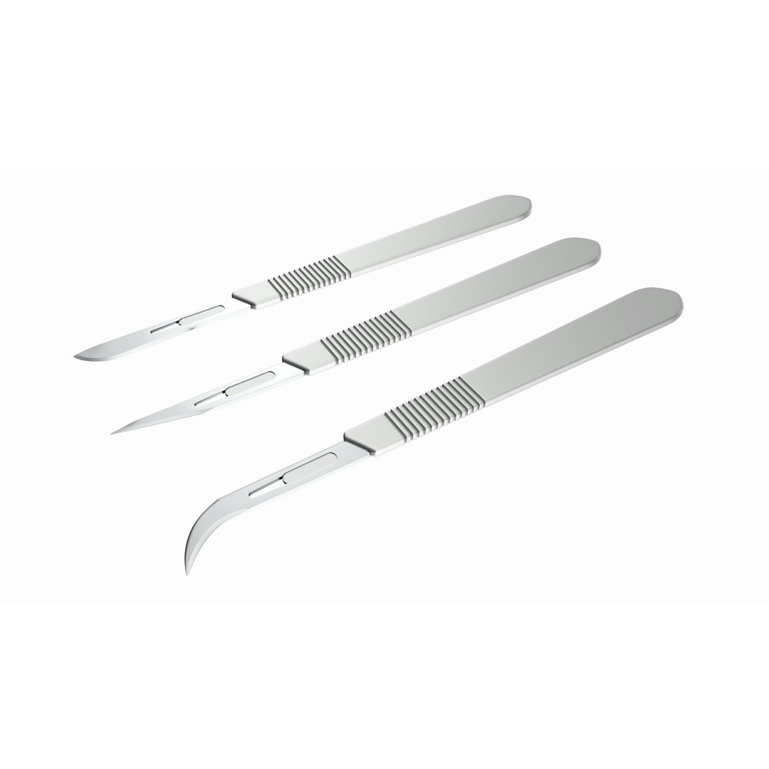 Scalpel 3D Model – High Quality PBR Medical Tool, FBX, OBJ - View 4