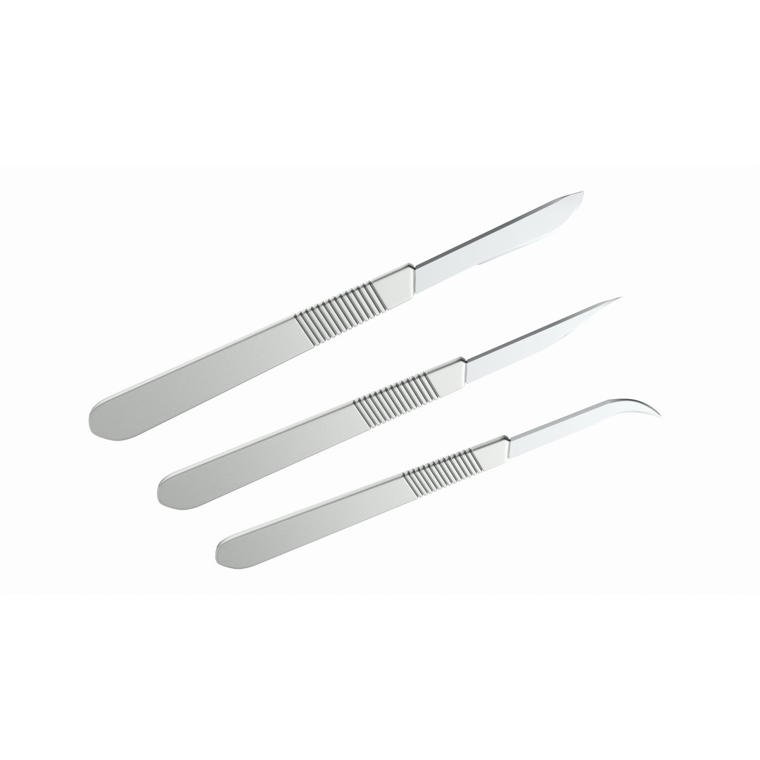 Scalpel 3D Model – High Quality PBR Medical Tool, FBX, OBJ - View 5