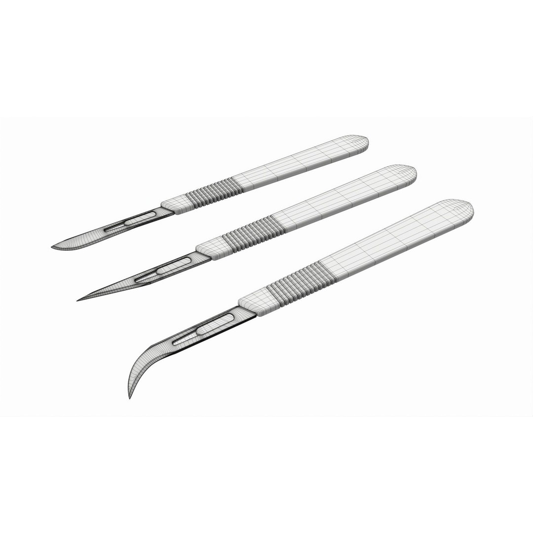 Scalpel 3D Model – High Quality PBR Medical Tool, FBX, OBJ - View 7