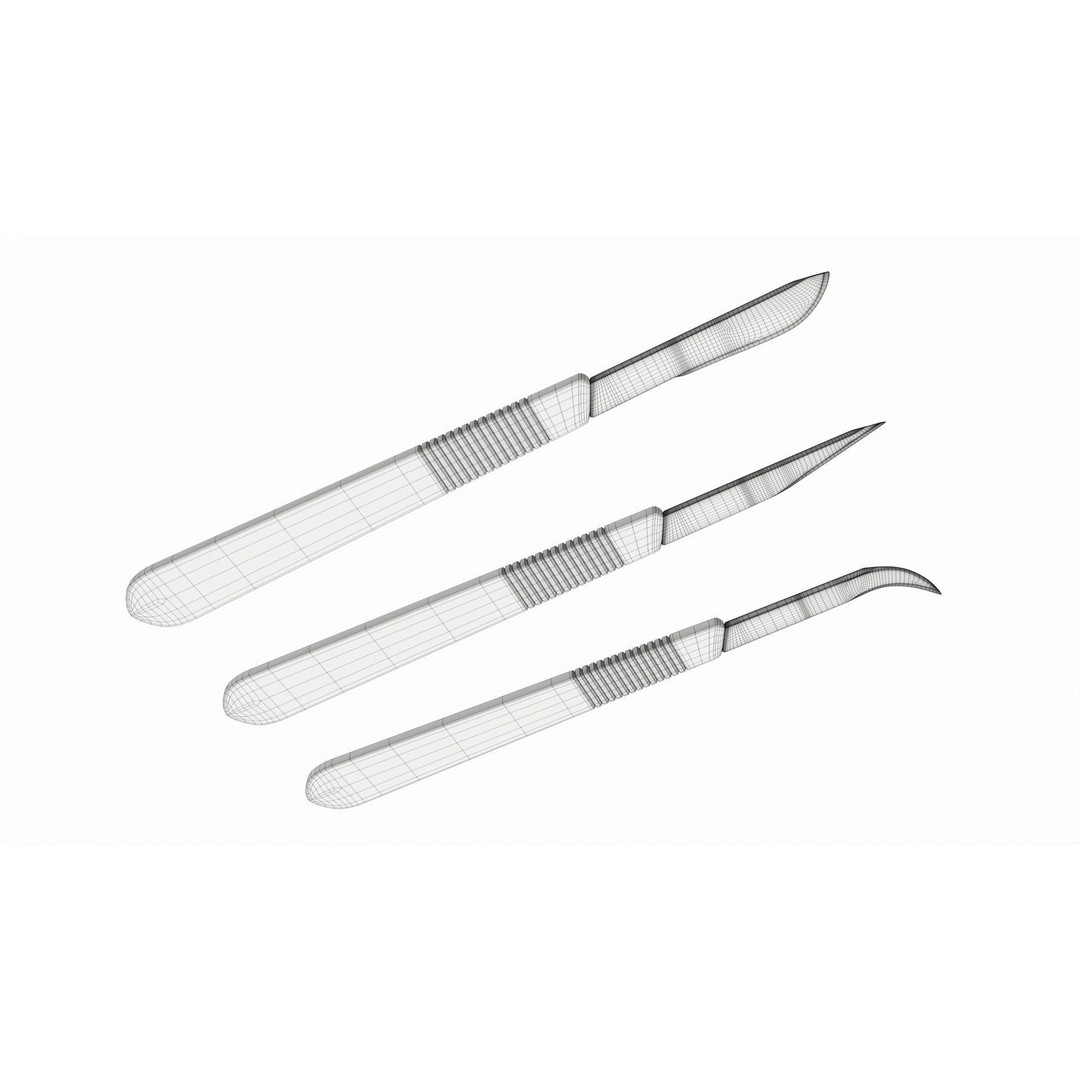 Scalpel 3D Model – High Quality PBR Medical Tool, FBX, OBJ - View 8