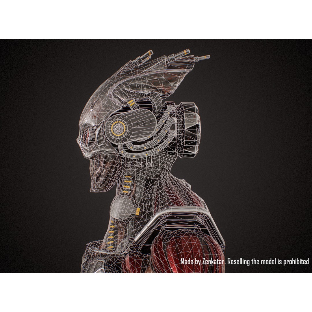 Horror Robot 3D Model – Game-Ready Low-Poly Rigged Character - View 20