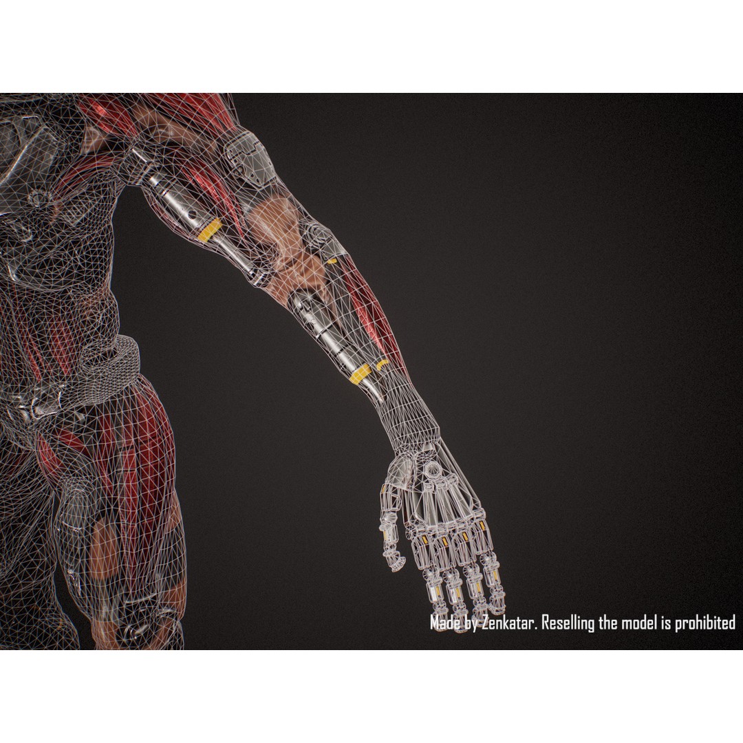 Horror Robot 3D Model – Game-Ready Low-Poly Rigged Character - View 22