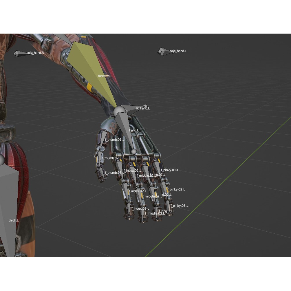 Horror Robot 3D Model – Game-Ready Low-Poly Rigged Character - View 27