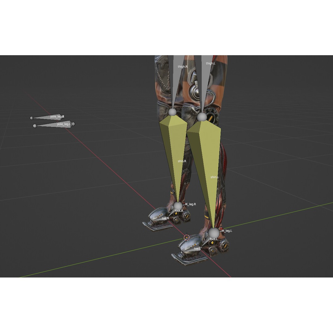 Horror Robot 3D Model – Game-Ready Low-Poly Rigged Character - View 28
