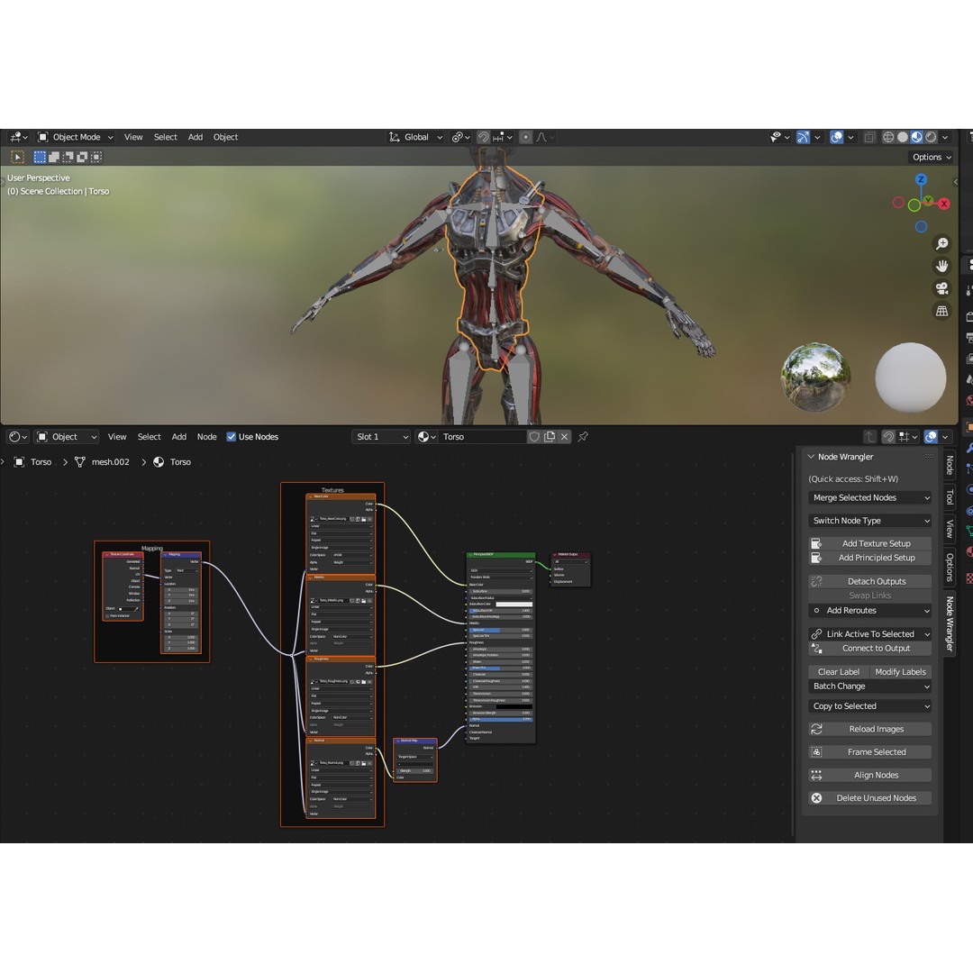 Horror Robot 3D Model – Game-Ready Low-Poly Rigged Character - View 30