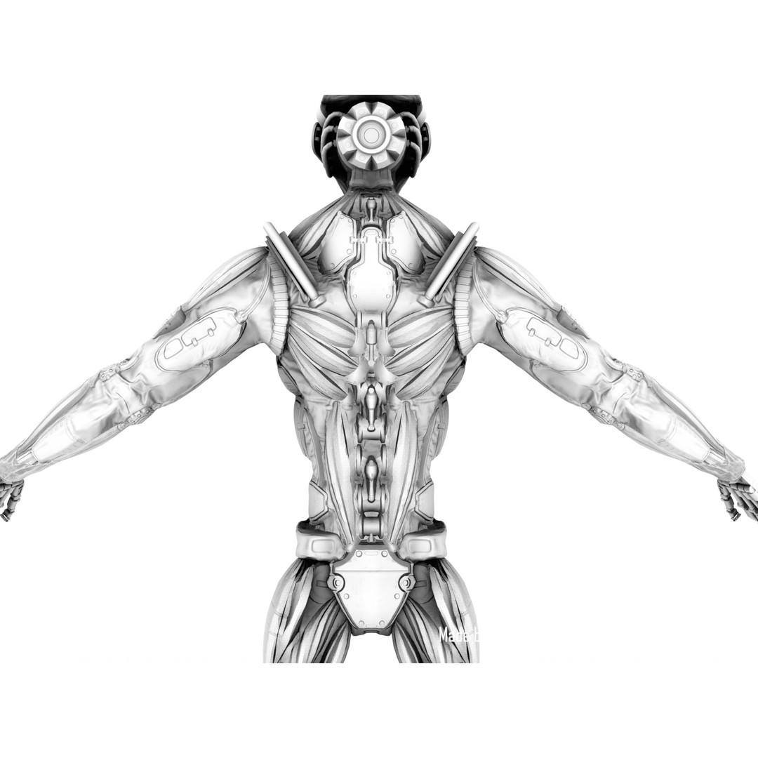 Horror Robot 3D Model – Game-Ready Low-Poly Rigged Character - View 35