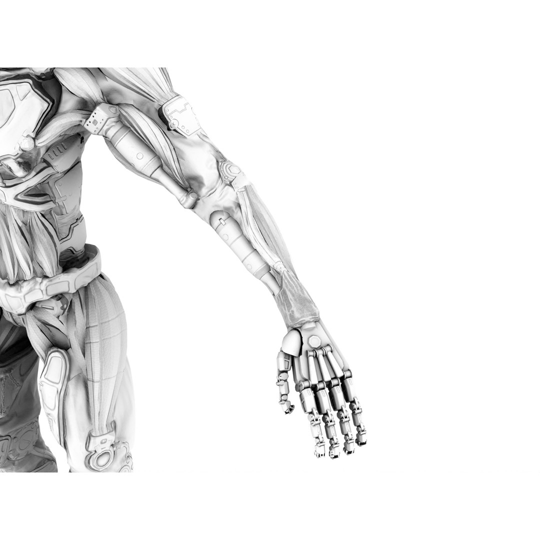 Horror Robot 3D Model – Game-Ready Low-Poly Rigged Character - View 36