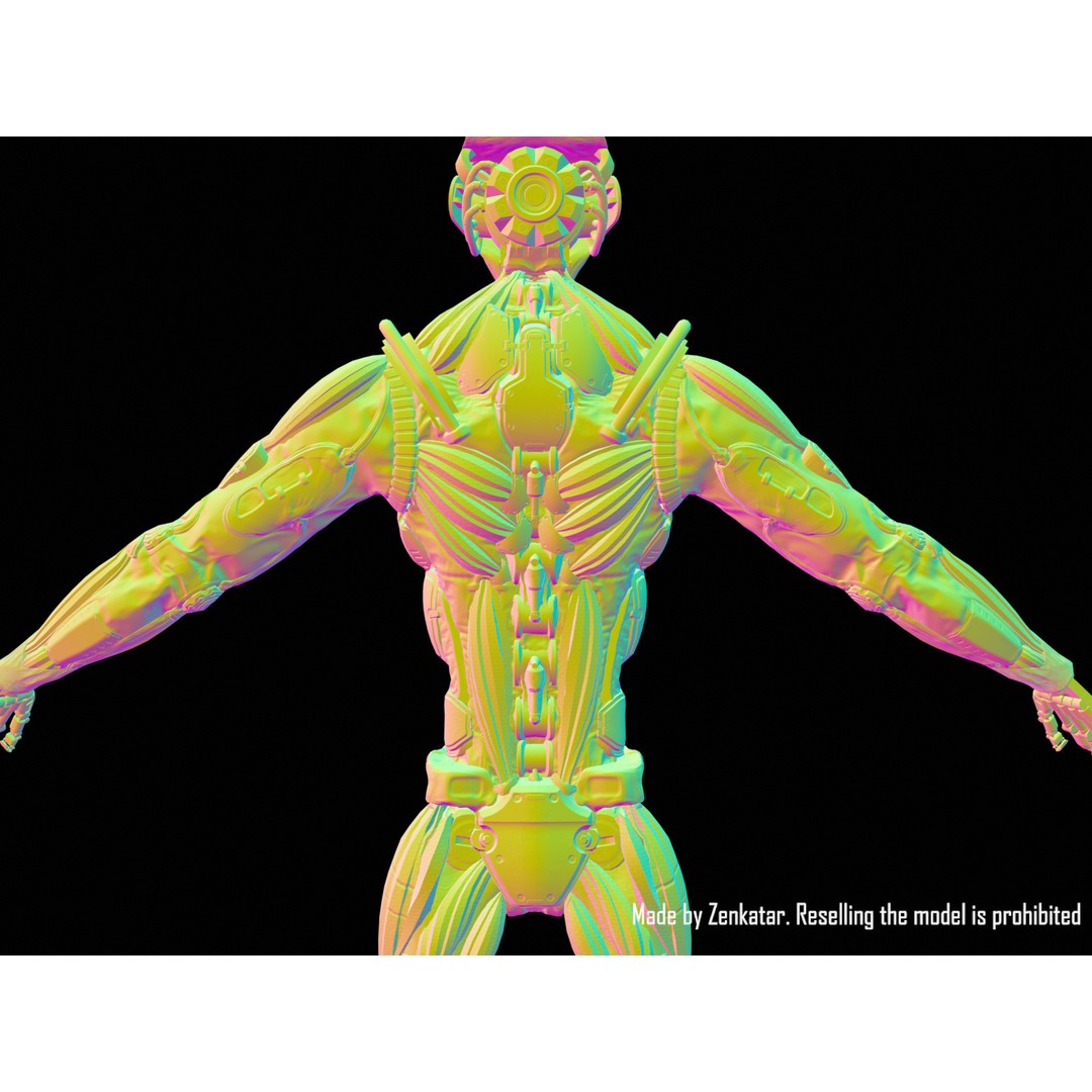 Horror Robot 3D Model – Game-Ready Low-Poly Rigged Character - View 41