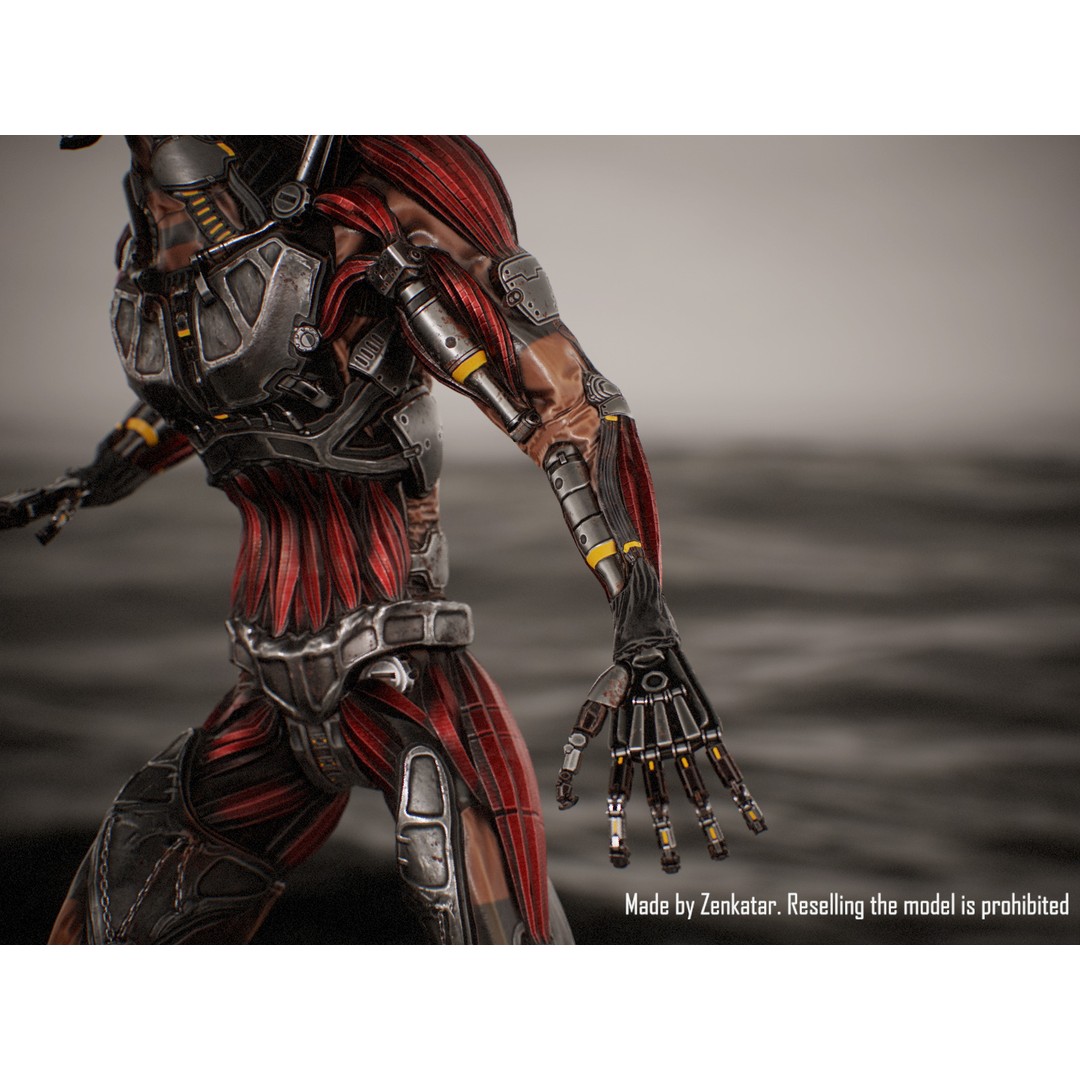 Horror Robot 3D Model – Game-Ready Low-Poly Rigged Character - View 7