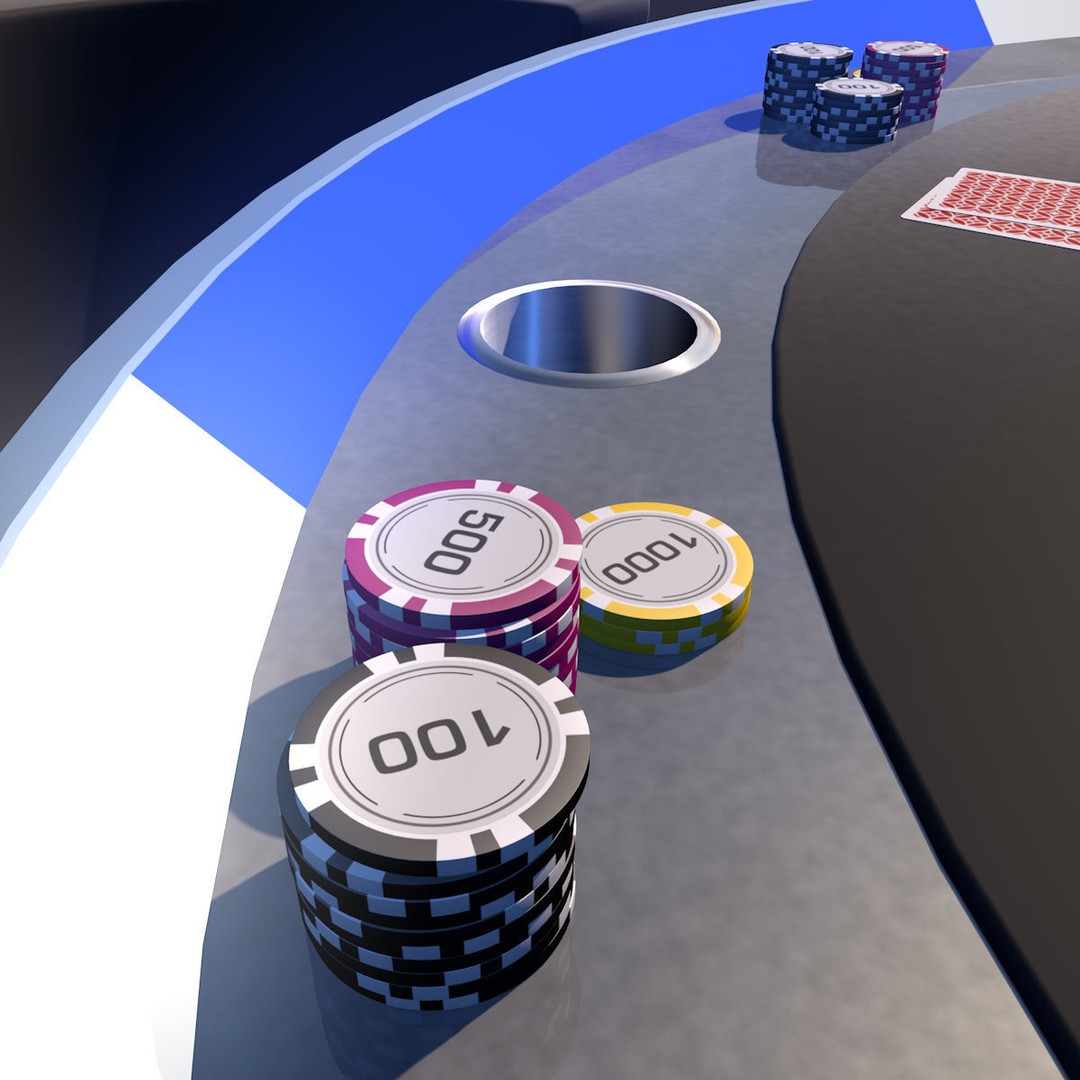 SciFi Poker Table 3D Model – Low Poly Game Asset, FBX & OBJ - View 8