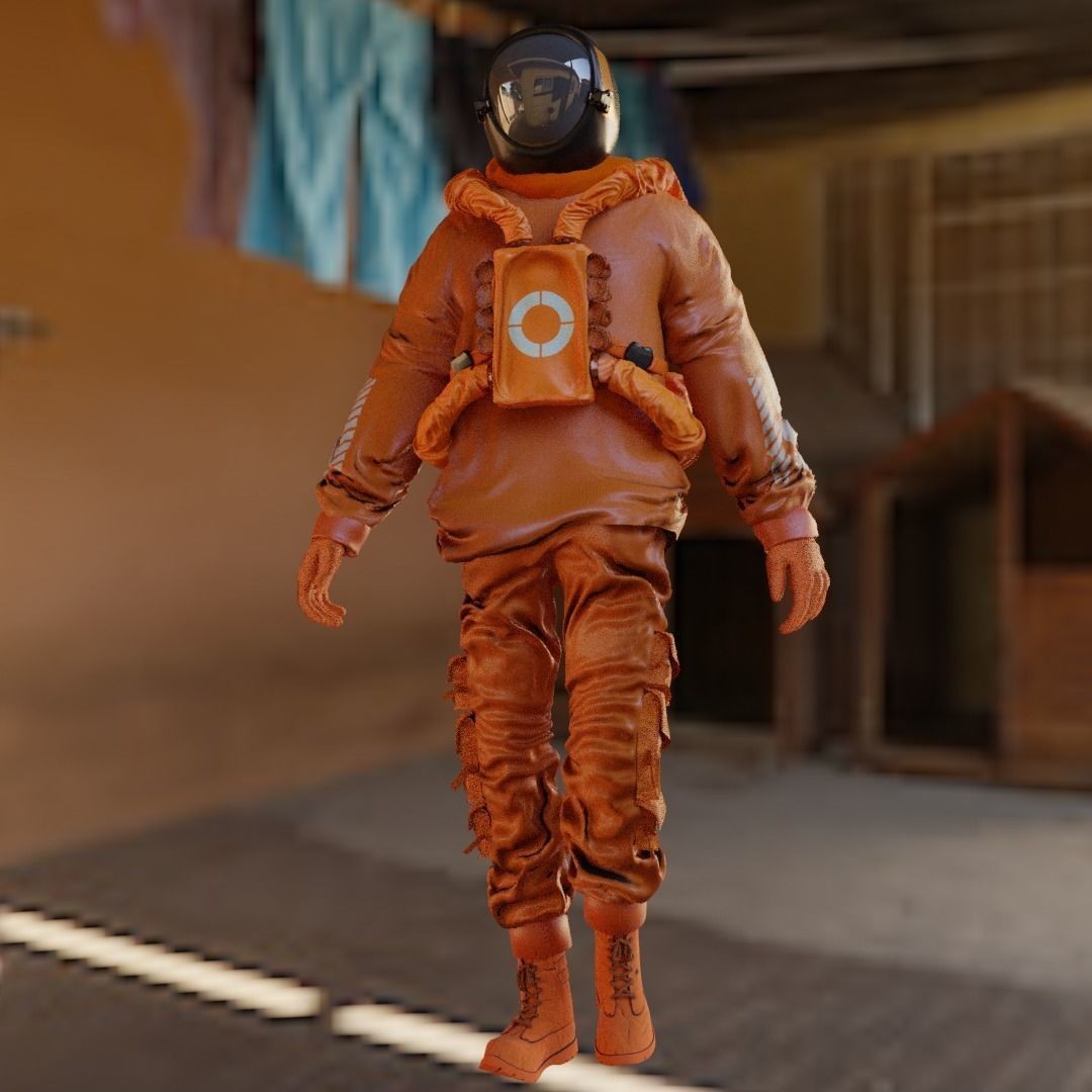 AstroCyber Emissary - Low-Poly Game-Ready 3D Model - View 14