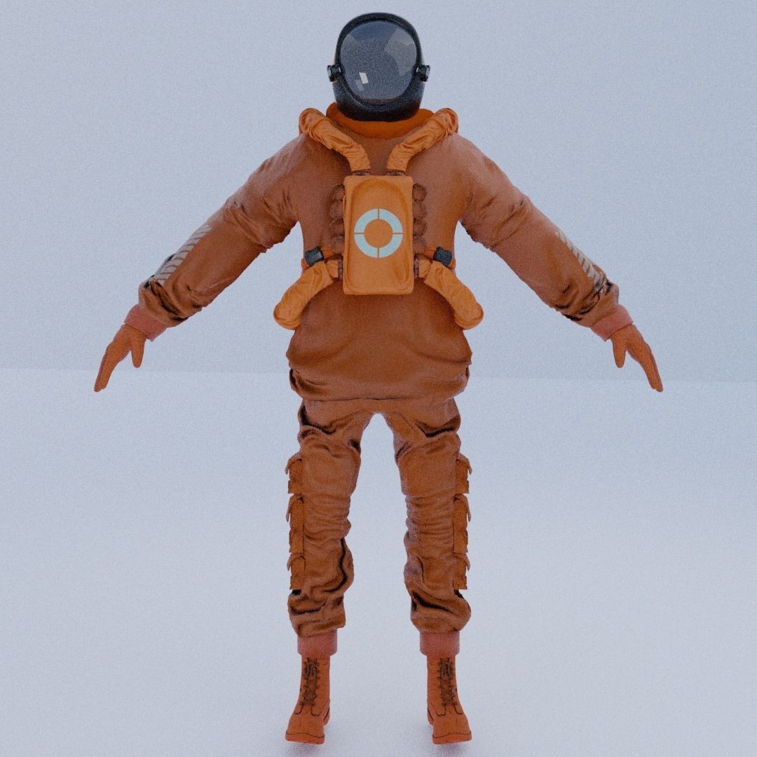 AstroCyber Emissary - Low-Poly Game-Ready 3D Model - View 15