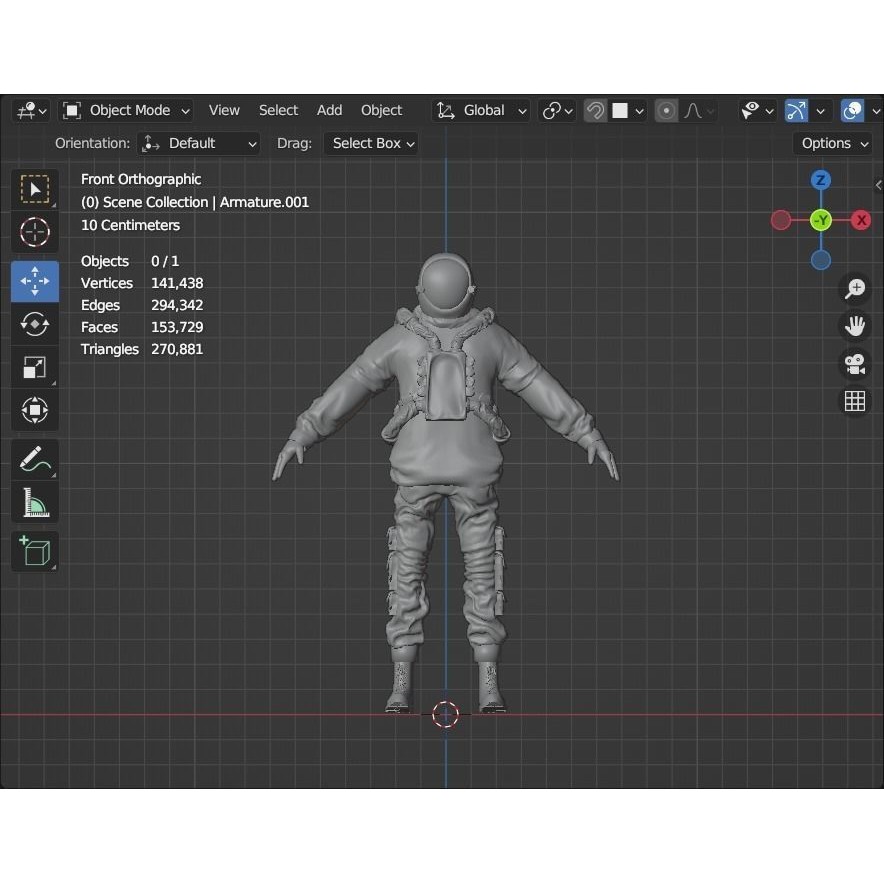 AstroCyber Emissary - Low-Poly Game-Ready 3D Model - View 18