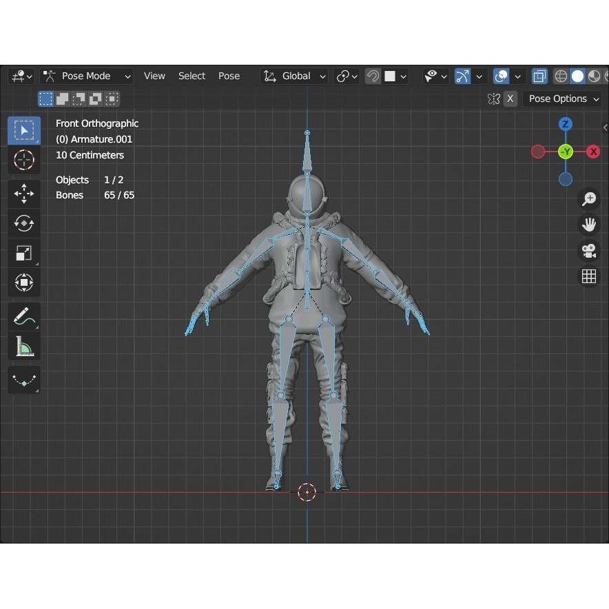 AstroCyber Emissary - Low-Poly Game-Ready 3D Model - View 19