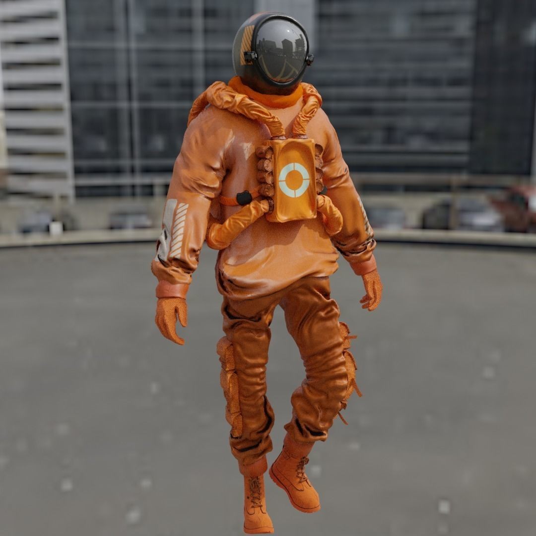 AstroCyber Emissary - Low-Poly Game-Ready 3D Model - View 3