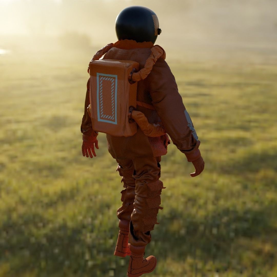 AstroCyber Emissary - Low-Poly Game-Ready 3D Model - View 4