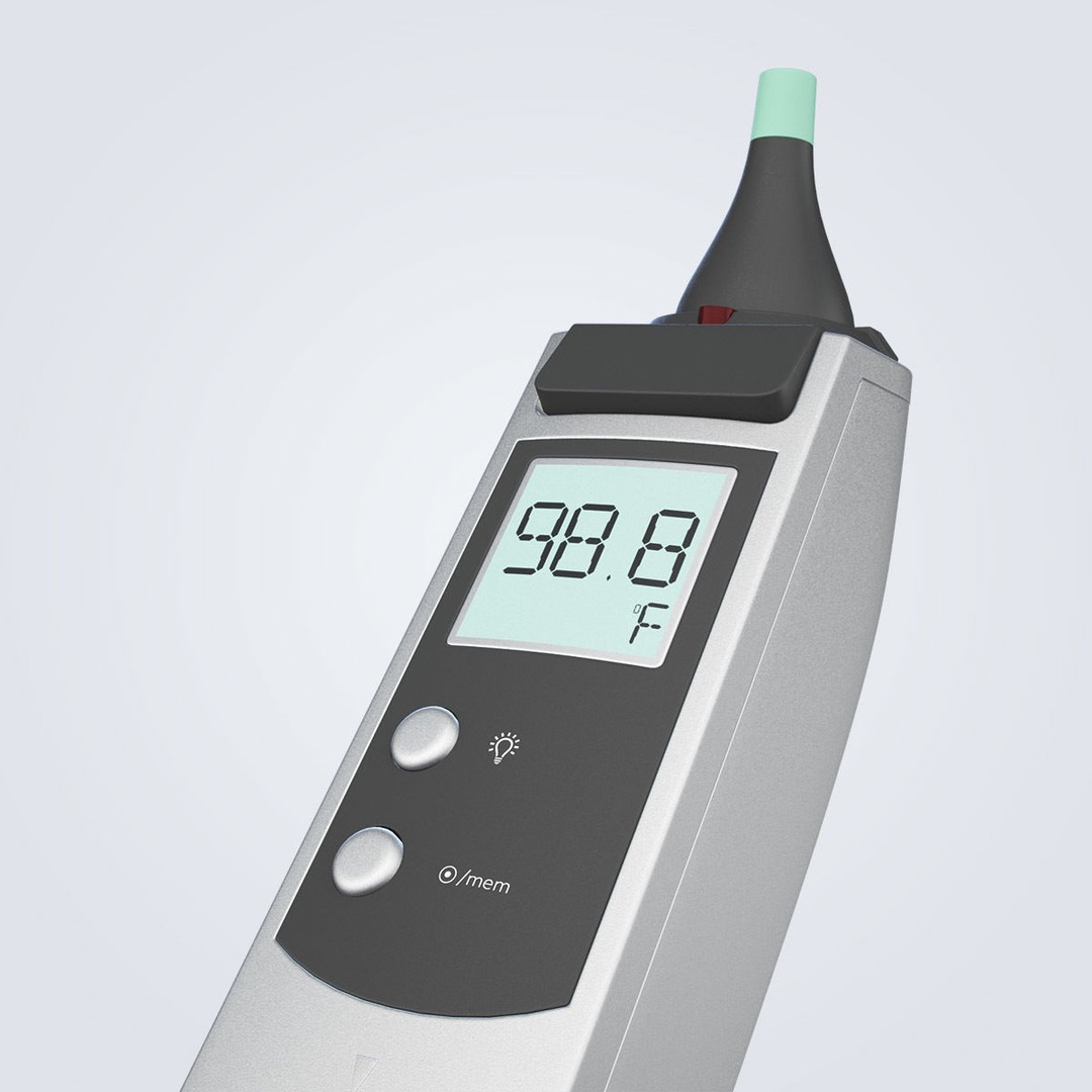 Ear Thermometer 3D Model – High Poly Detailed Medical Asset, FBX, OBJ - View 10