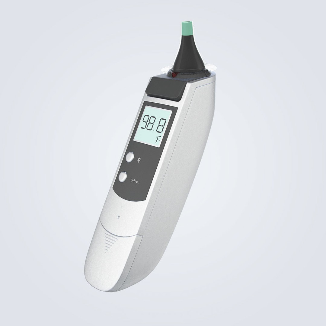 Ear Thermometer 3D Model – High Poly Detailed Medical Asset, FBX, OBJ - View 13