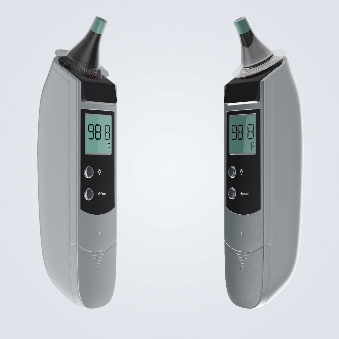 Ear Thermometer 3D Model – High Poly Detailed Medical Asset, FBX, OBJ - View 15